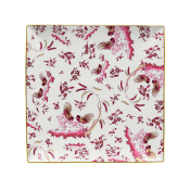 Ginori Oro Di Doccia Magenta Vide Poche Squared Plate- 12"
